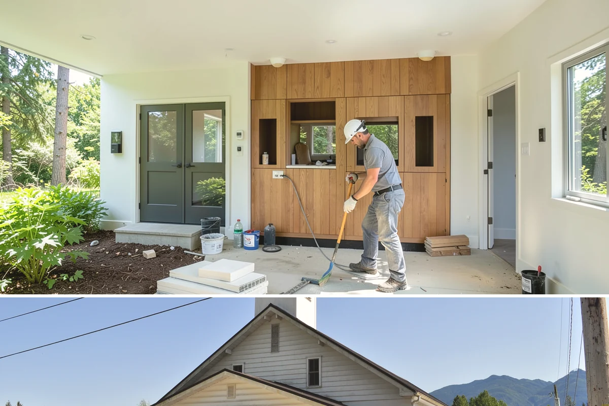 Wall Paneling Installation in Concrete, Skagit County, WA - Wall paneling installs on schedule year-round indoors, an excellent way to add warmth during the wet PNW season.