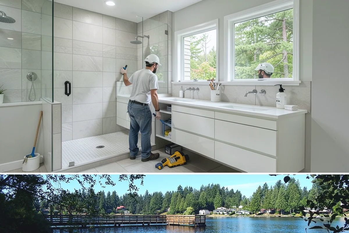 Wall Paneling Installation in Federal Way, King County, WA - Wall paneling installs on schedule year-round indoors, an excellent way to add warmth during the wet PNW season.