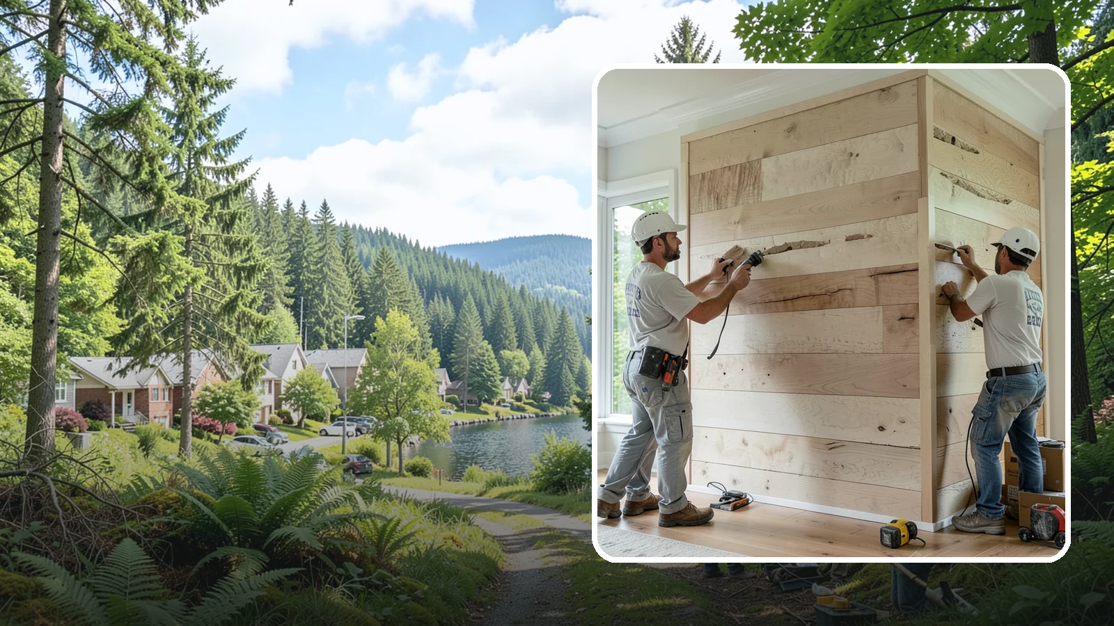 Wall Paneling Installation in Lake Forest Park, King County, WA - Custom wall paneling installation that clads full walls with wood or engineered panels for lasting character.