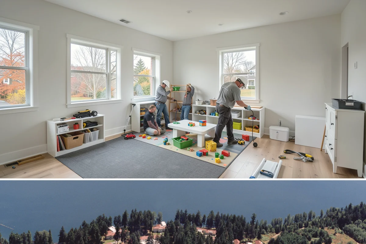 Wall Paneling Installation in Lakewood, Pierce County, WA - Wall paneling installs on schedule year-round indoors, an excellent way to add warmth during the wet PNW season.