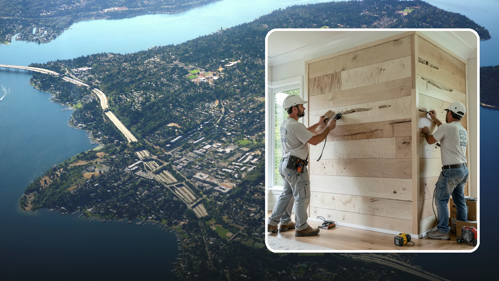 Wall Paneling Installation in Mercer Island, King County, WA - Custom wall paneling installation that clads full walls with wood or engineered panels for lasting character.
