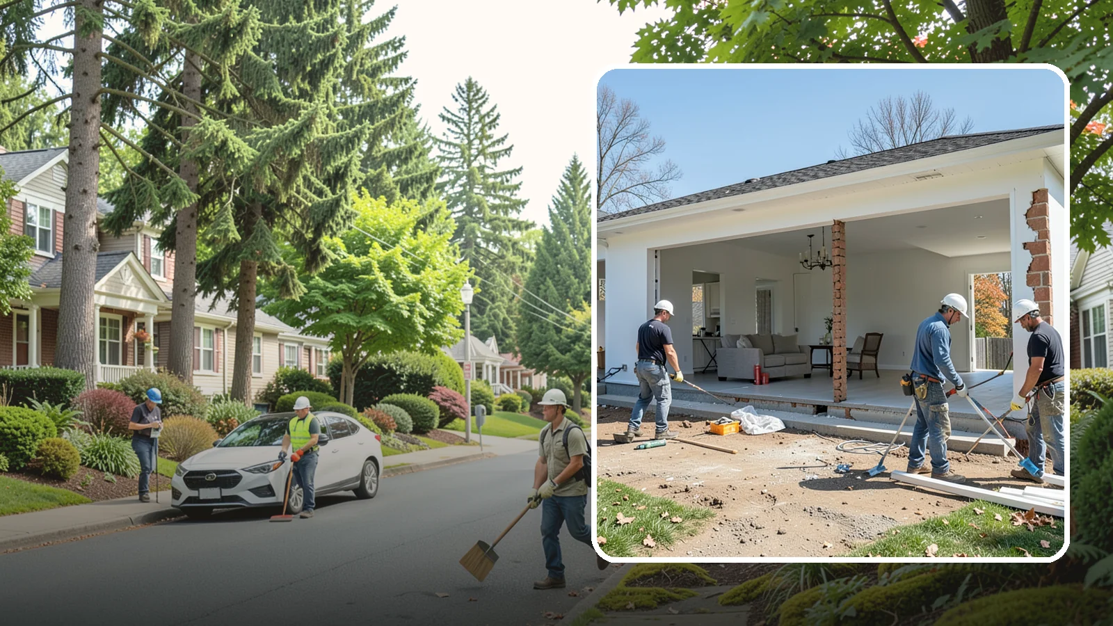 Wall Removal in Beaux Arts Village, King County, WA - Removing an interior wall to open sightlines and connect rooms for a more spacious feel.