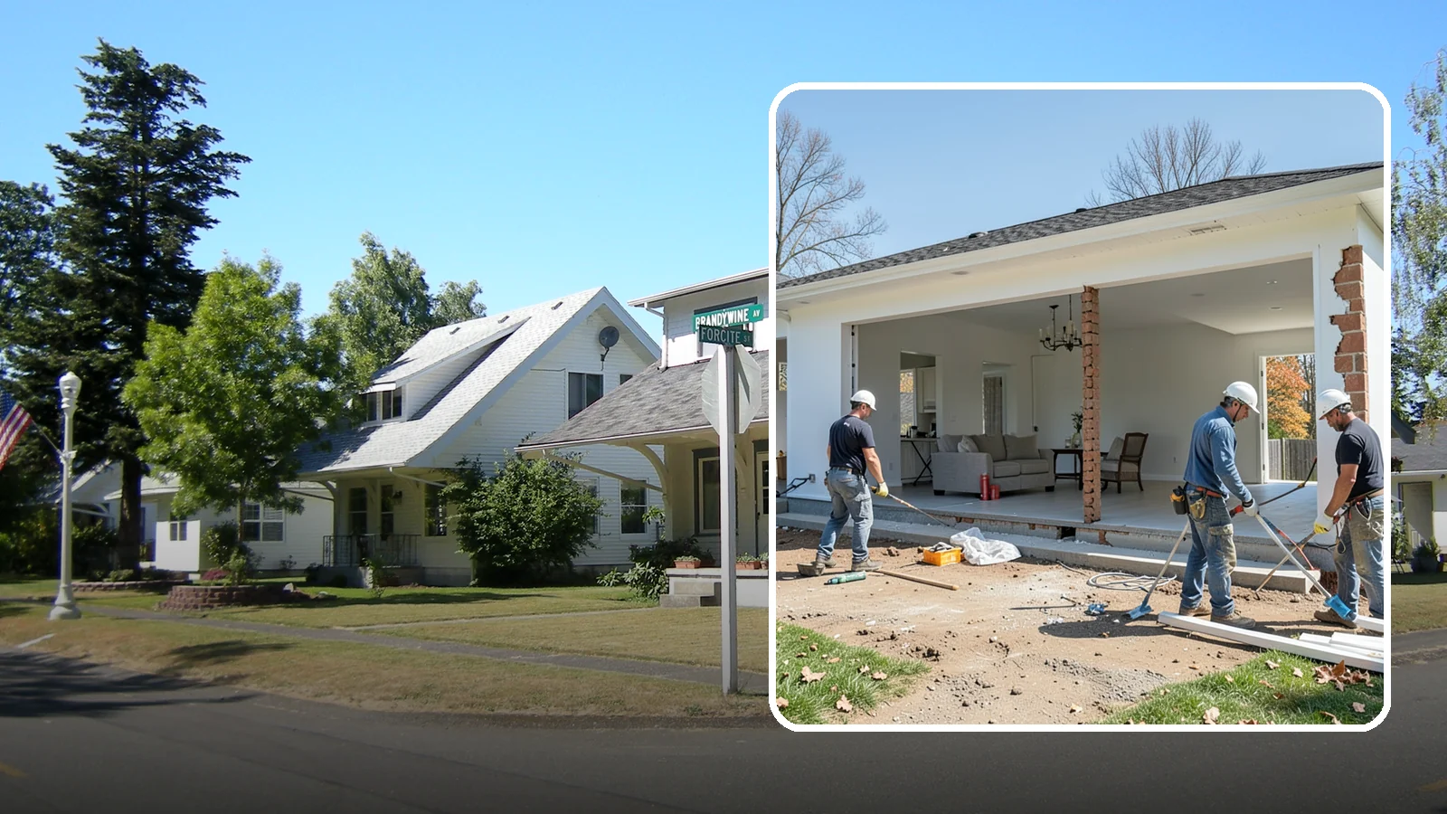 Wall Removal in DuPont, Pierce County, WA - Removing an interior wall to open sightlines and connect rooms for a more spacious feel.