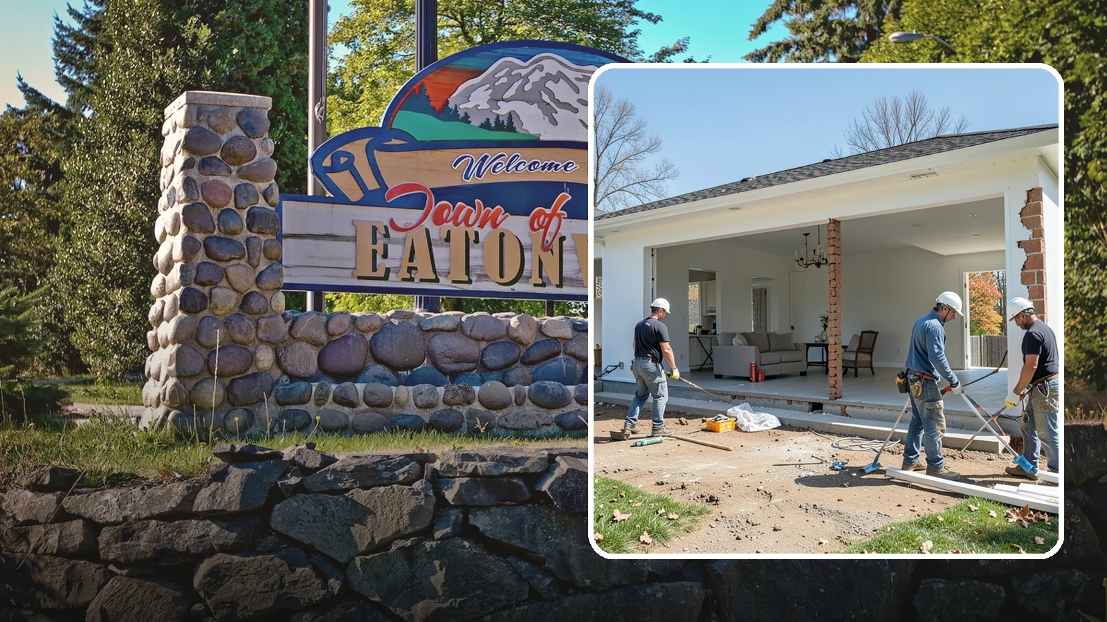 Wall Removal in Eatonville, Pierce County, WA - Removing an interior wall to open sightlines and connect rooms for a more spacious feel.