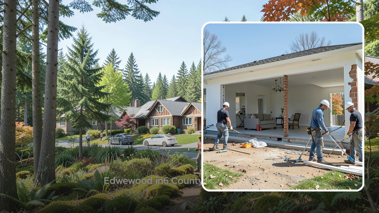 Wall Removal in Edgewood, Pierce County, WA - Removing an interior wall to open sightlines and connect rooms for a more spacious feel.