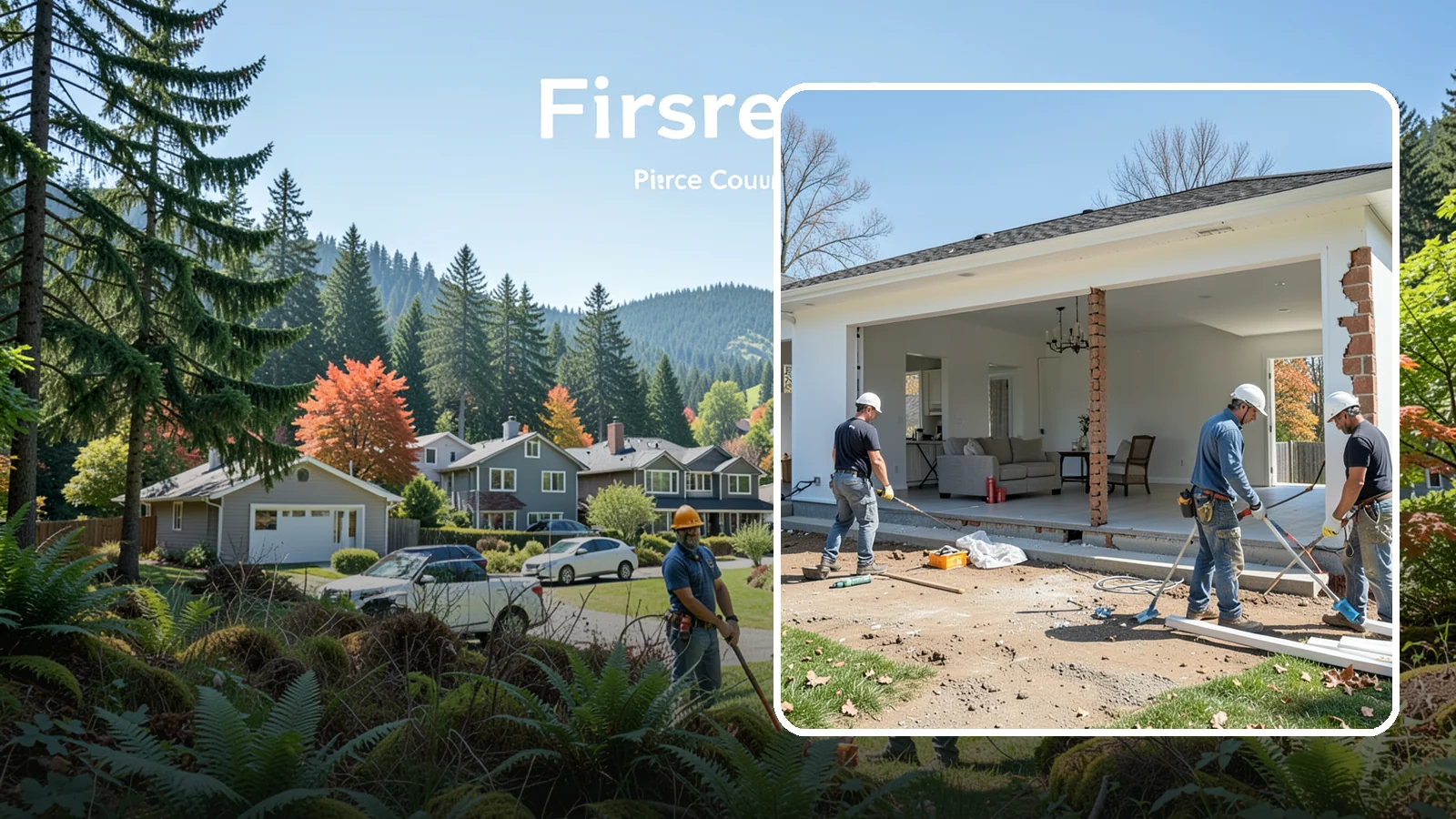 Wall Removal in Fircrest, Pierce County, WA - Removing an interior wall to open sightlines and connect rooms for a more spacious feel.