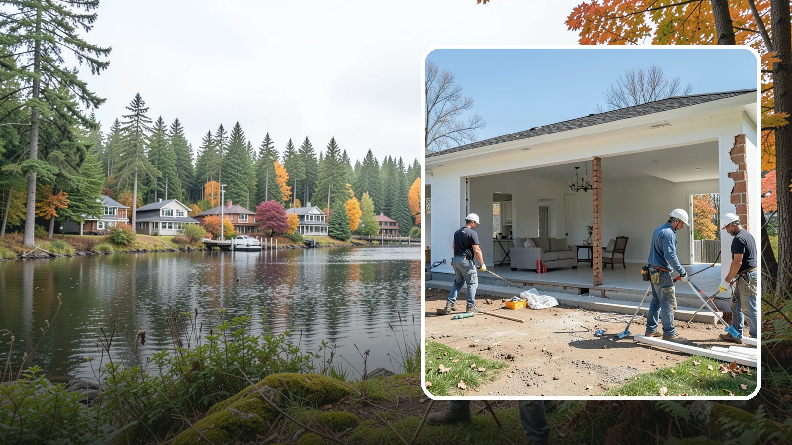 Wall Removal in La Conner, Skagit County, WA - Removing an interior wall to open sightlines and connect rooms for a more spacious feel.