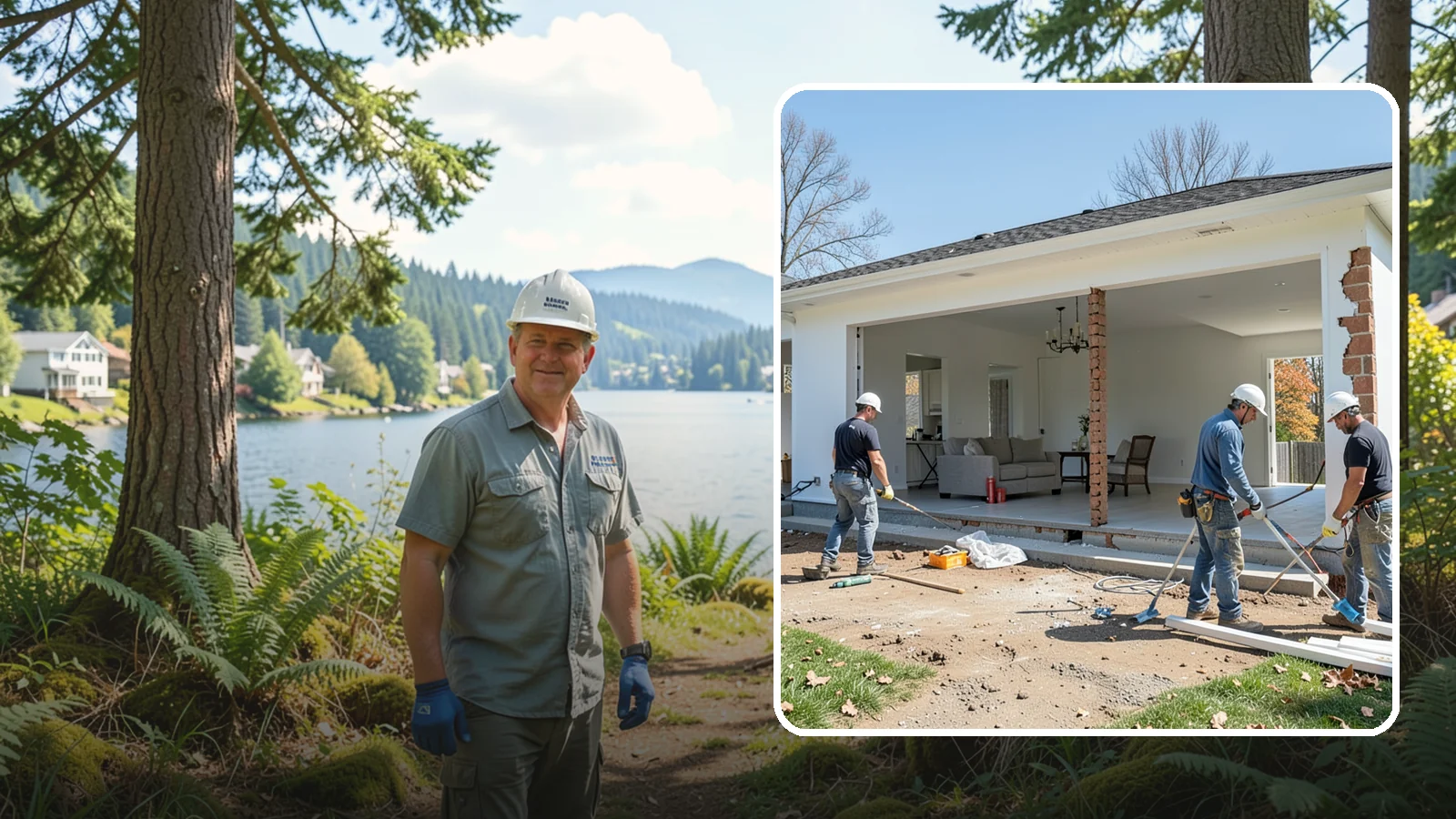 Wall Removal in Milton, King County, WA - Removing an interior wall to open sightlines and connect rooms for a more spacious feel.