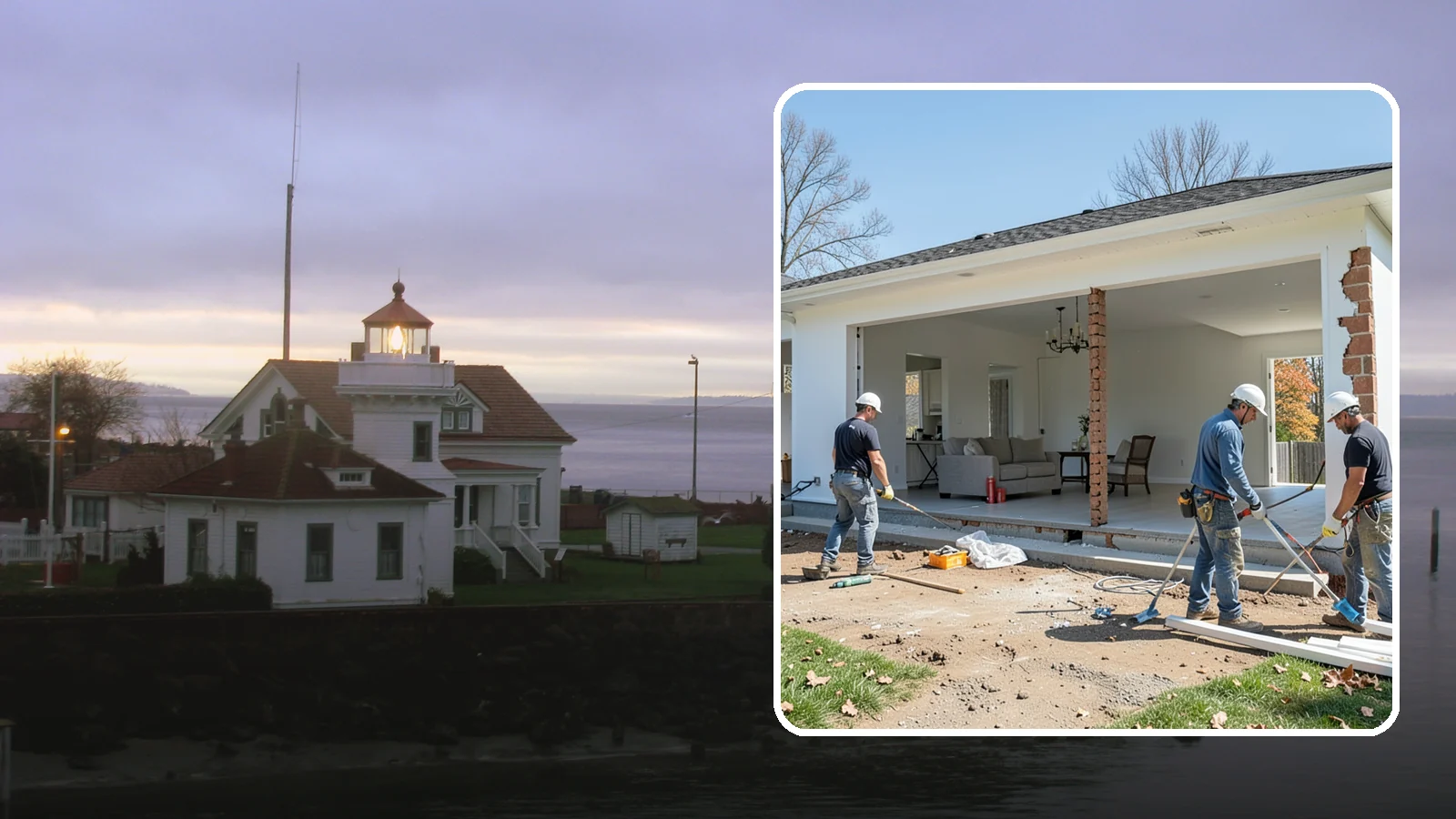 Wall Removal in Mukilteo, Snohomish County, WA - Removing an interior wall to open sightlines and connect rooms for a more spacious feel.