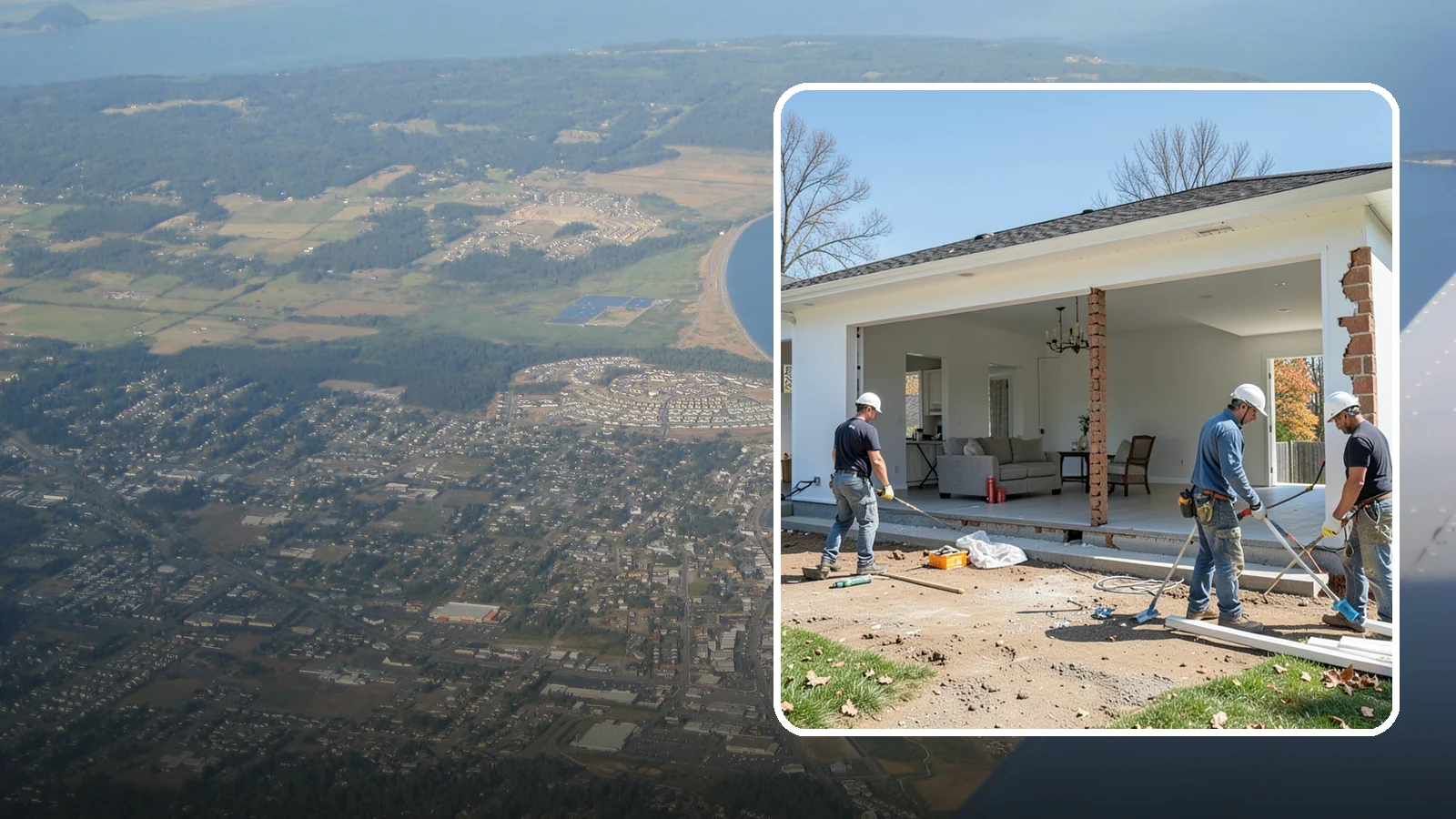 Wall Removal in Oak Harbor, Island County, WA - Removing an interior wall to open sightlines and connect rooms for a more spacious feel.