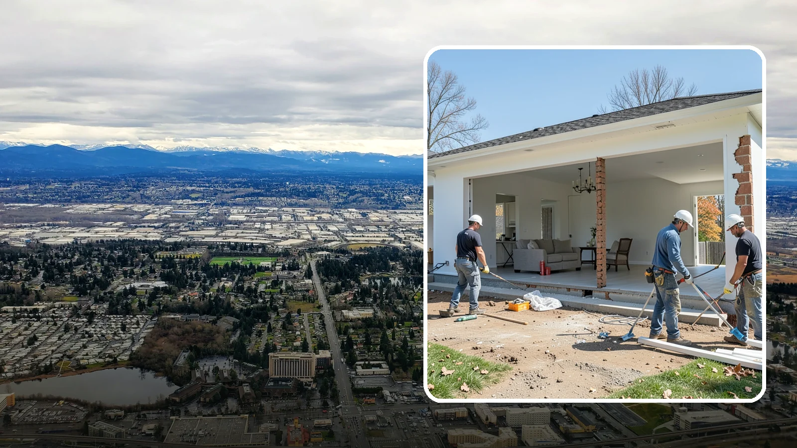 Wall Removal in SeaTac, King County, WA - Removing an interior wall to open sightlines and connect rooms for a more spacious feel.