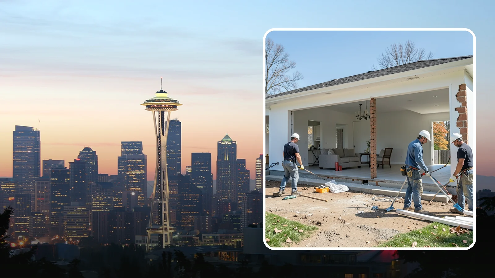 Wall Removal in Seattle, King County, WA - Removing an interior wall to open sightlines and connect rooms for a more spacious feel.