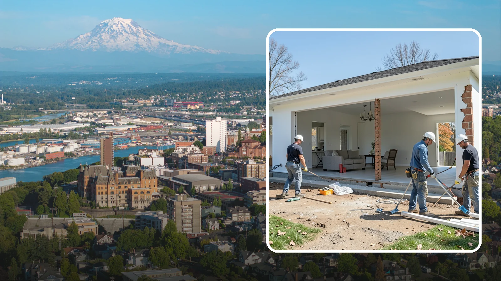 Wall Removal in Tacoma, Pierce County, WA - Removing an interior wall to open sightlines and connect rooms for a more spacious feel.