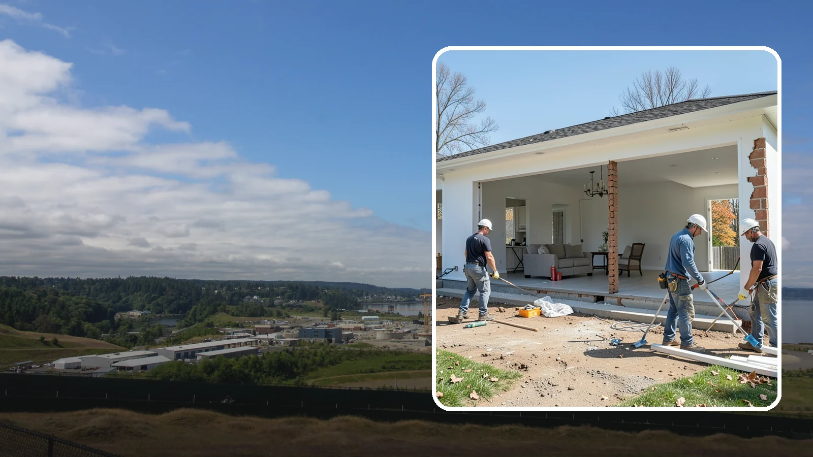 Wall Removal in University Place, Pierce County, WA - Removing an interior wall to open sightlines and connect rooms for a more spacious feel.