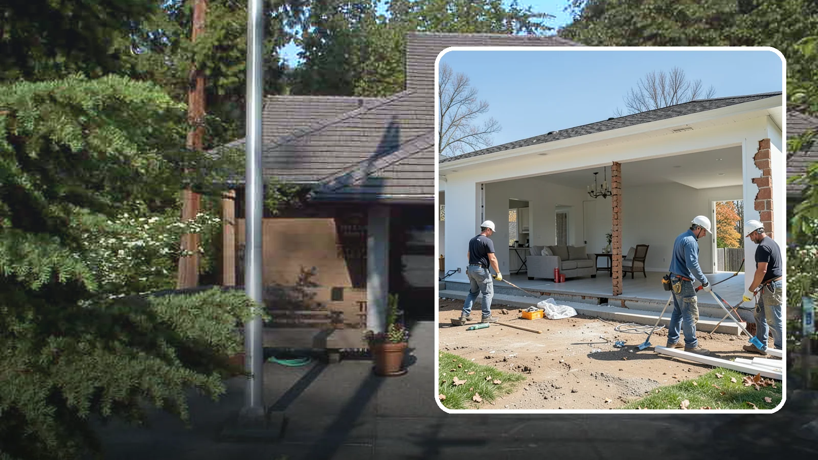 Wall Removal in Yarrow Point, King County, WA - Removing an interior wall to open sightlines and connect rooms for a more spacious feel.