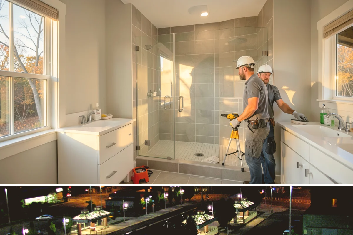 Wall Tile Installation in Auburn, King County, WA - Interior wall tiling is unaffected by the weather and works well as a wintertime accent upgrade.
