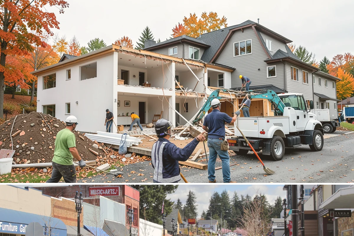 Wall Tile Installation in Bothell, King County, WA - Interior wall tiling is unaffected by the weather and works well as a wintertime accent upgrade.