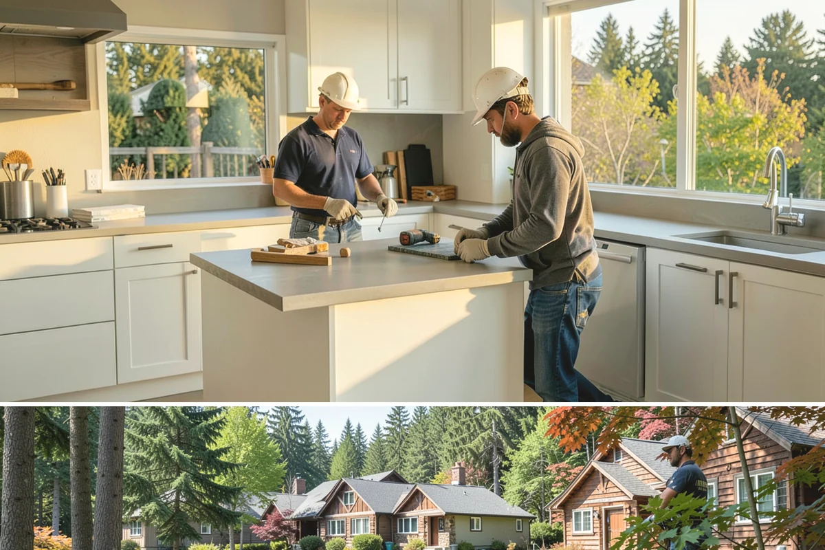 Wall Tile Installation in Edgewood, Pierce County, WA - Interior wall tiling is unaffected by the weather and works well as a wintertime accent upgrade.