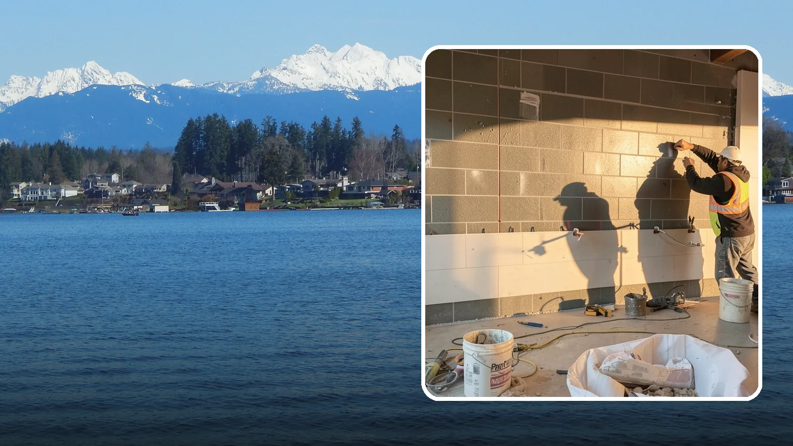 Wall Tile Installation in Lake Stevens, Snohomish County, WA - Feature and full-height wall tiling that adds texture, protection, and lasting style.