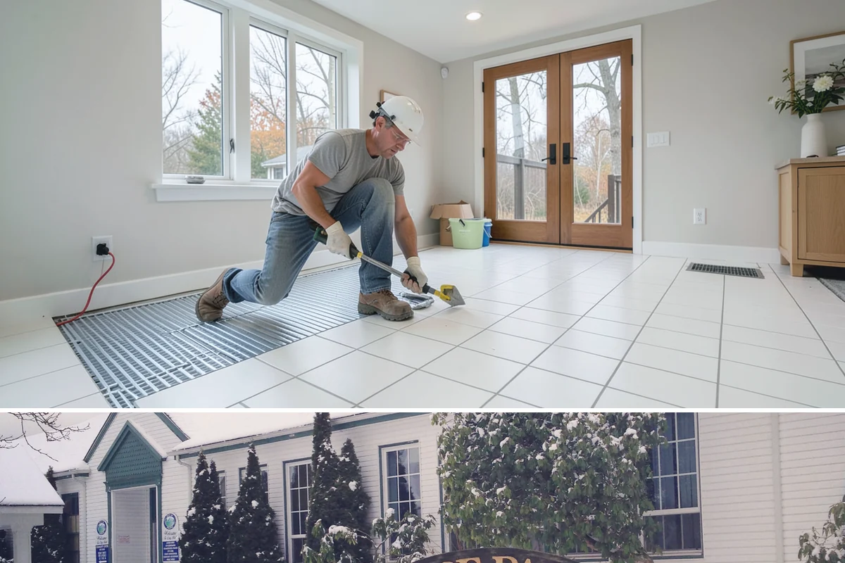 Wall Tile Installation in Pacific, King County, WA - Interior wall tiling is unaffected by the weather and works well as a wintertime accent upgrade.