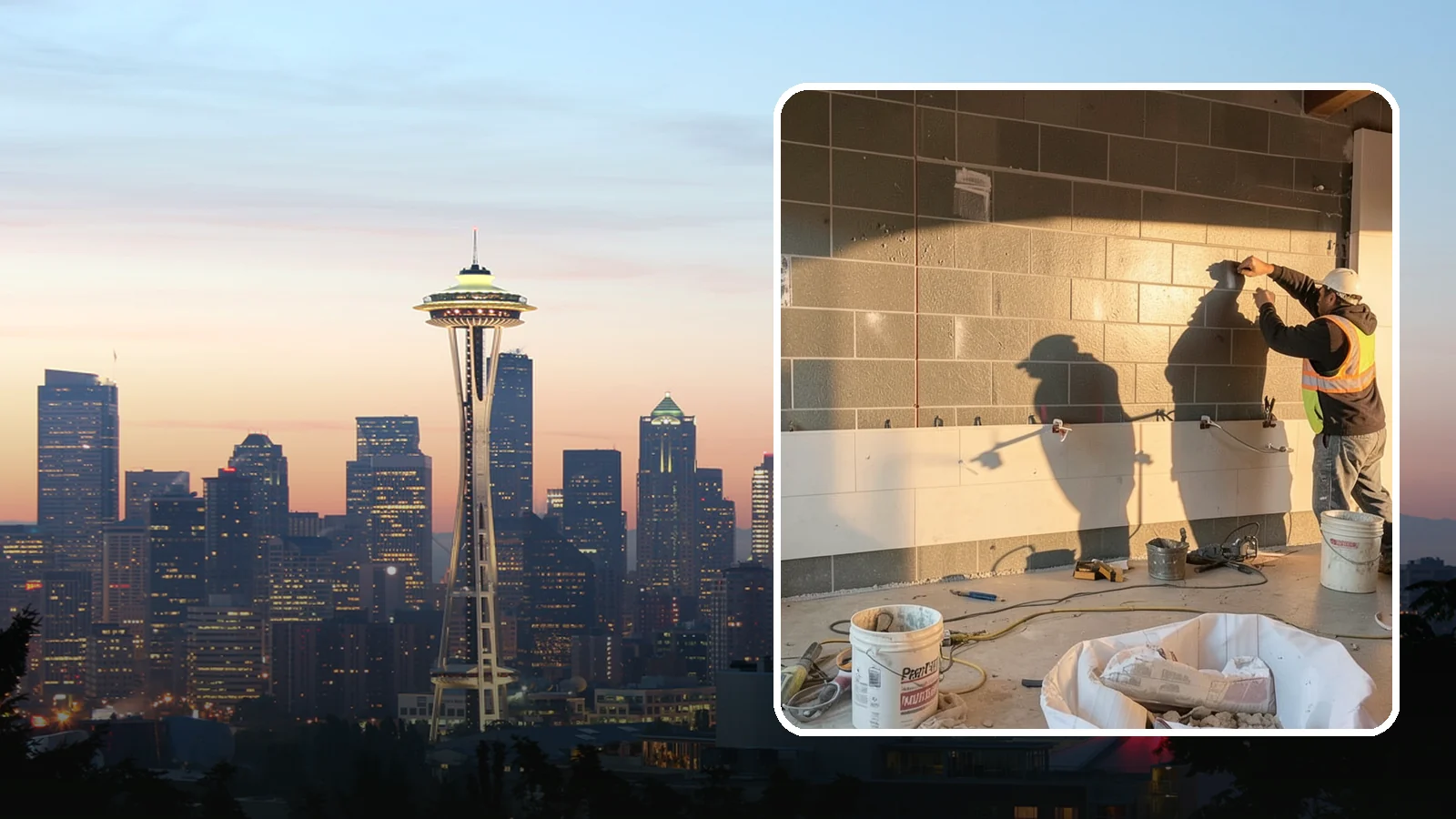 Wall Tile Installation in Seattle, King County, WA - Feature and full-height wall tiling that adds texture, protection, and lasting style.