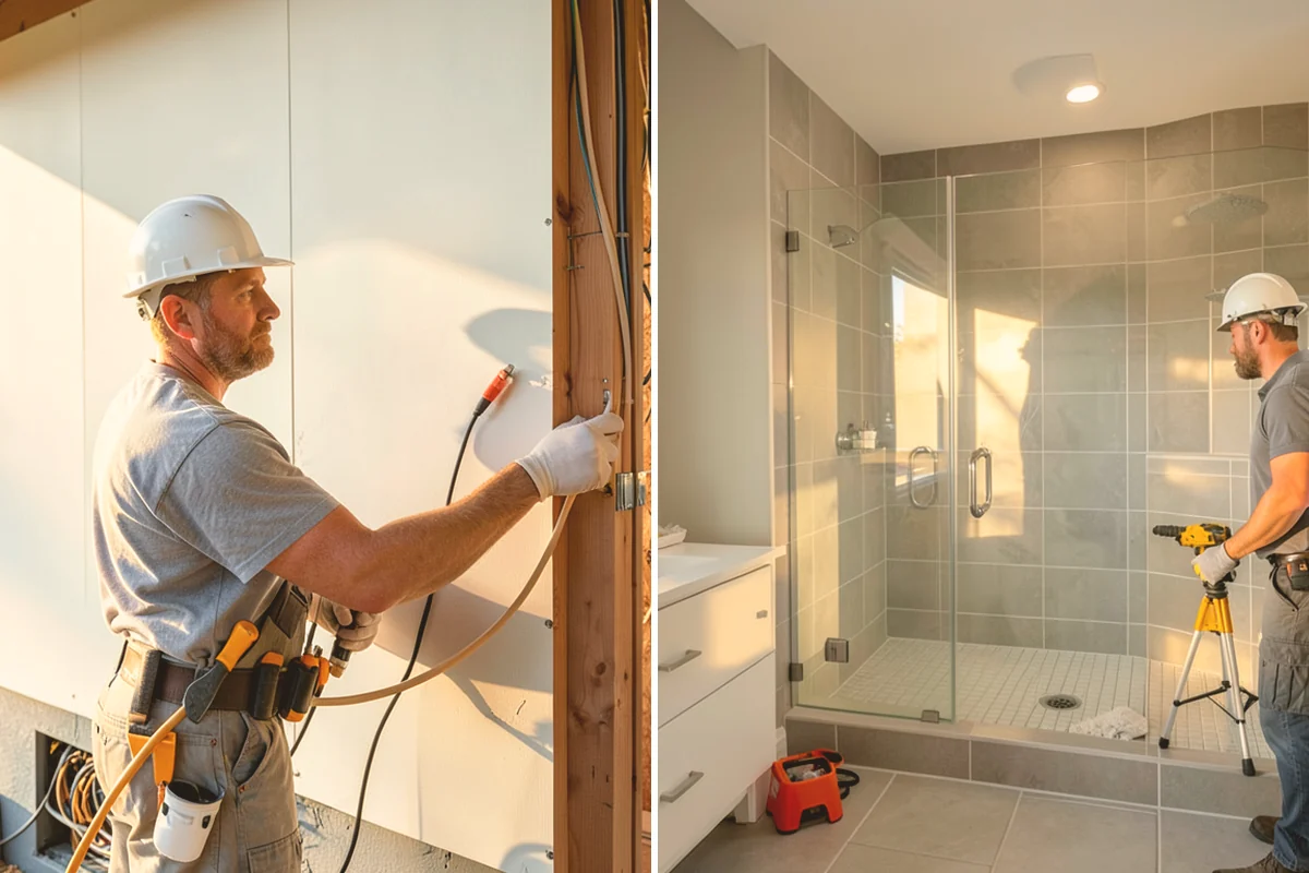 Wall Tile Installation in Snohomish, Snohomish County, WA - Verify wall flatness and install the right backer for the location
