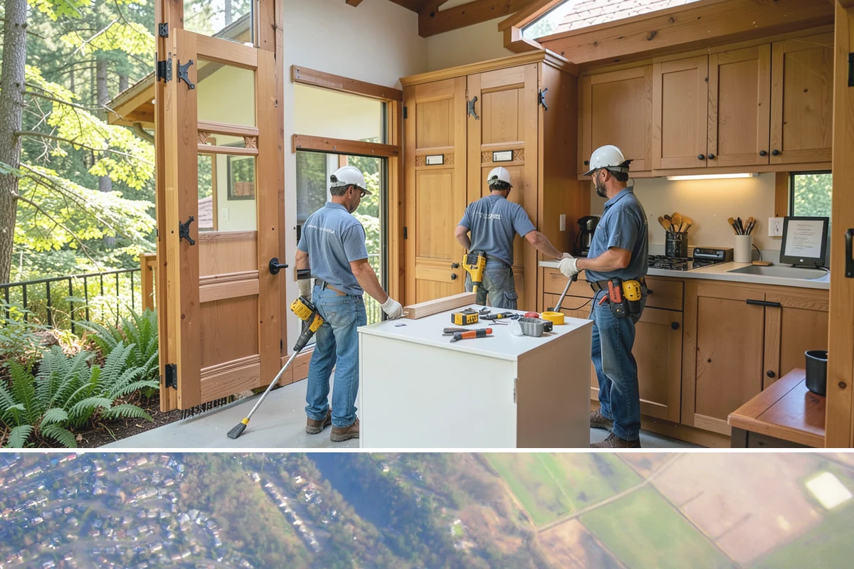 Wallpaper Removal in Algona, King County, WA - Wallpaper removal is a year-round indoor job well suited to the wet season when you're spending more time inside.