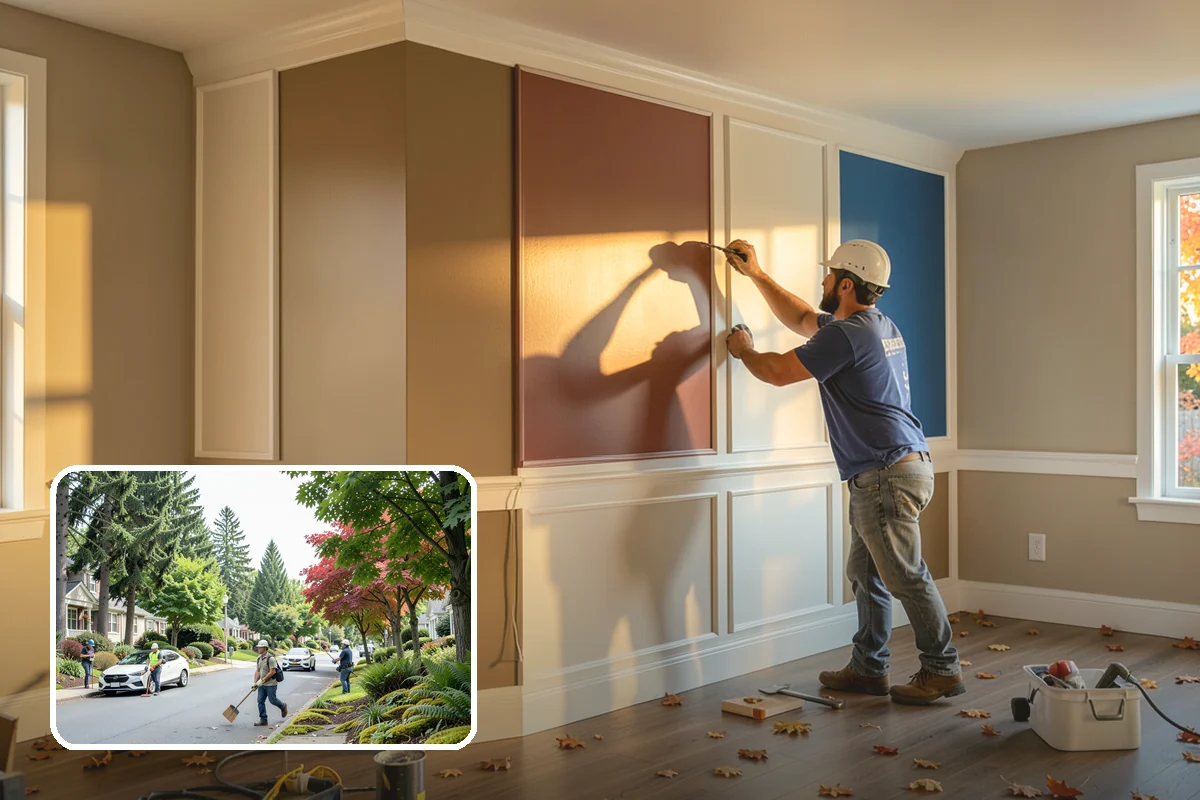 Wallpaper Removal in Beaux Arts Village, King County, WA - Clean removal of paper and stubborn adhesive residue