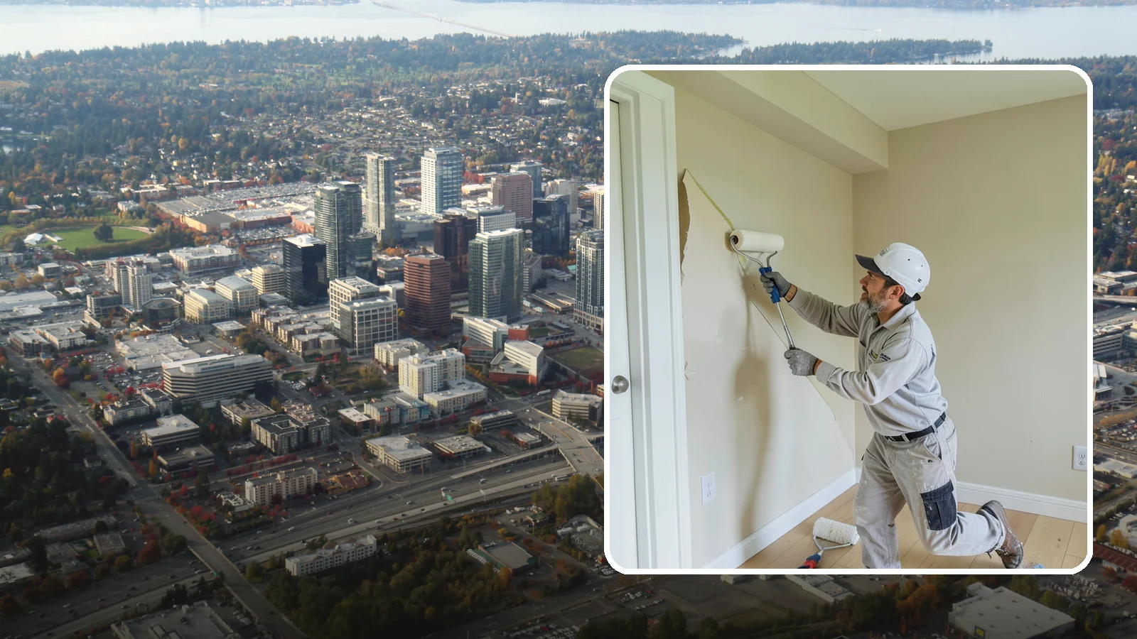 Wallpaper Removal in Bellevue, King County, WA - Wallpaper removal takes down old paper and preps the walls for a clean paint or new finish.