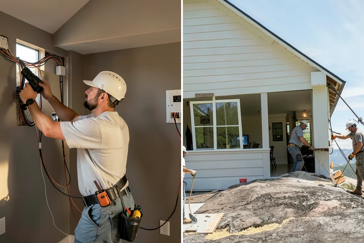 Wallpaper Removal in Concrete, Skagit County, WA - Protect floors and trim and test a small area