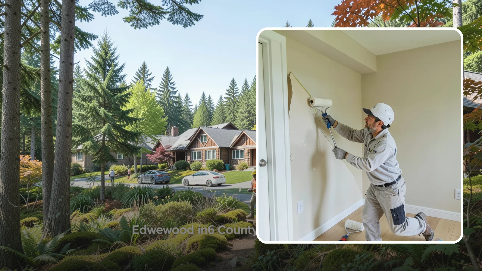 Wallpaper Removal in Edgewood, Pierce County, WA - Wallpaper removal takes down old paper and preps the walls for a clean paint or new finish.
