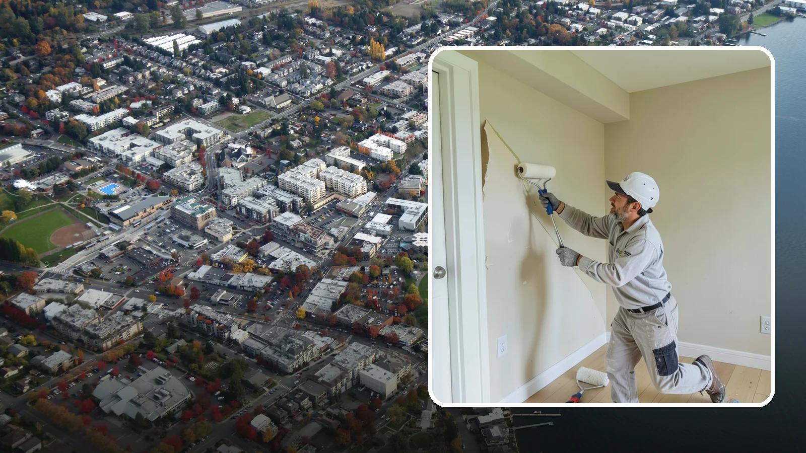 Wallpaper Removal in Kirkland, King County, WA - Wallpaper removal takes down old paper and preps the walls for a clean paint or new finish.