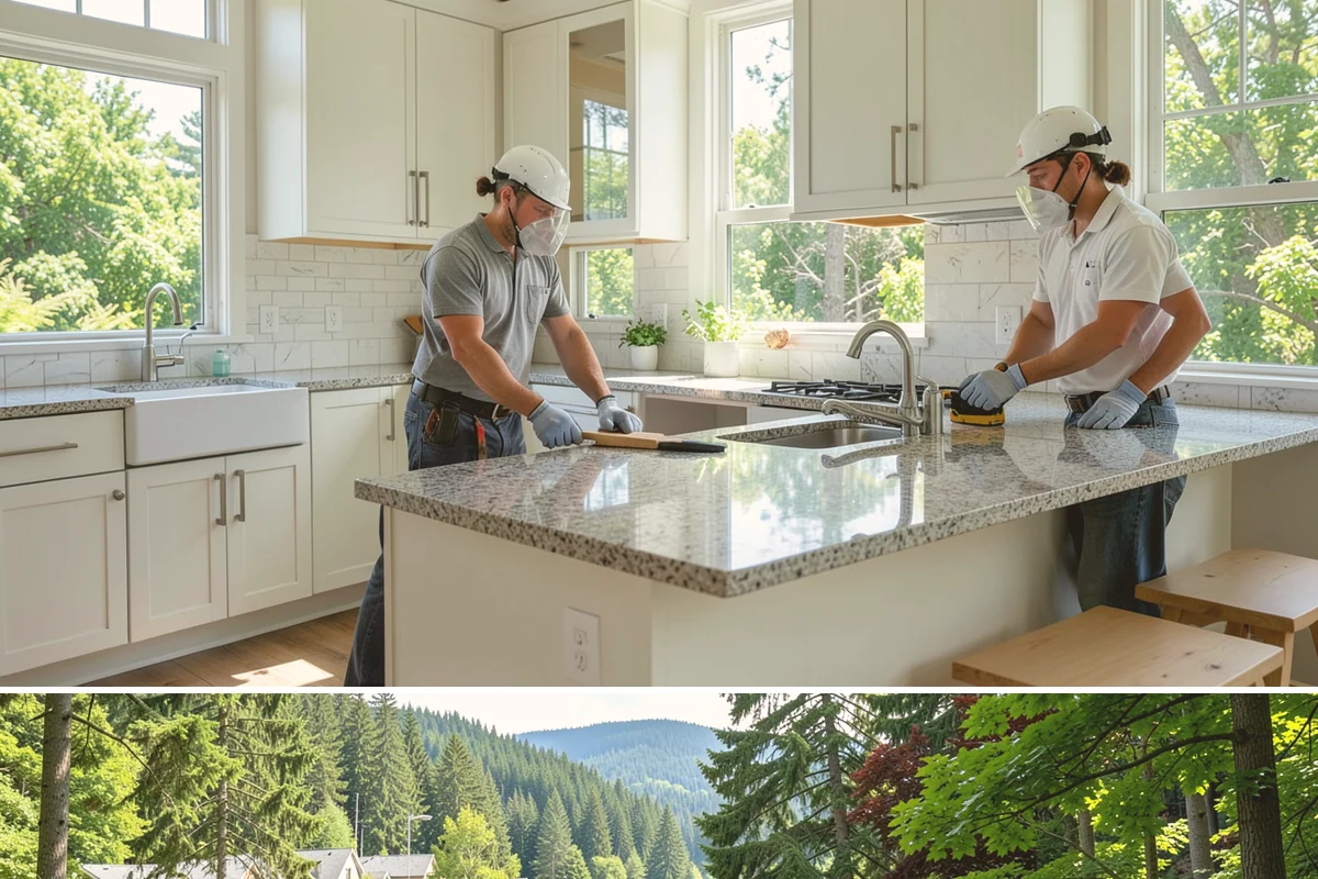 Wallpaper Removal in Lake Forest Park, King County, WA - Wallpaper removal is a year-round indoor job well suited to the wet season when you're spending more time inside.