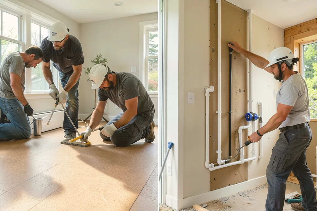 Wallpaper Removal in Newcastle, King County, WA - Protect floors and trim and test a small area