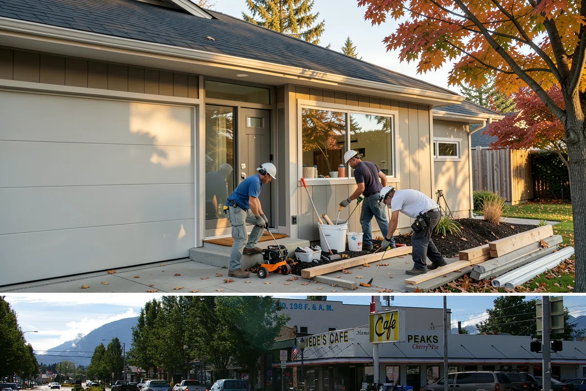 Wallpaper Removal in North Bend, King County, WA - Wallpaper removal is a year-round indoor job well suited to the wet season when you're spending more time inside.