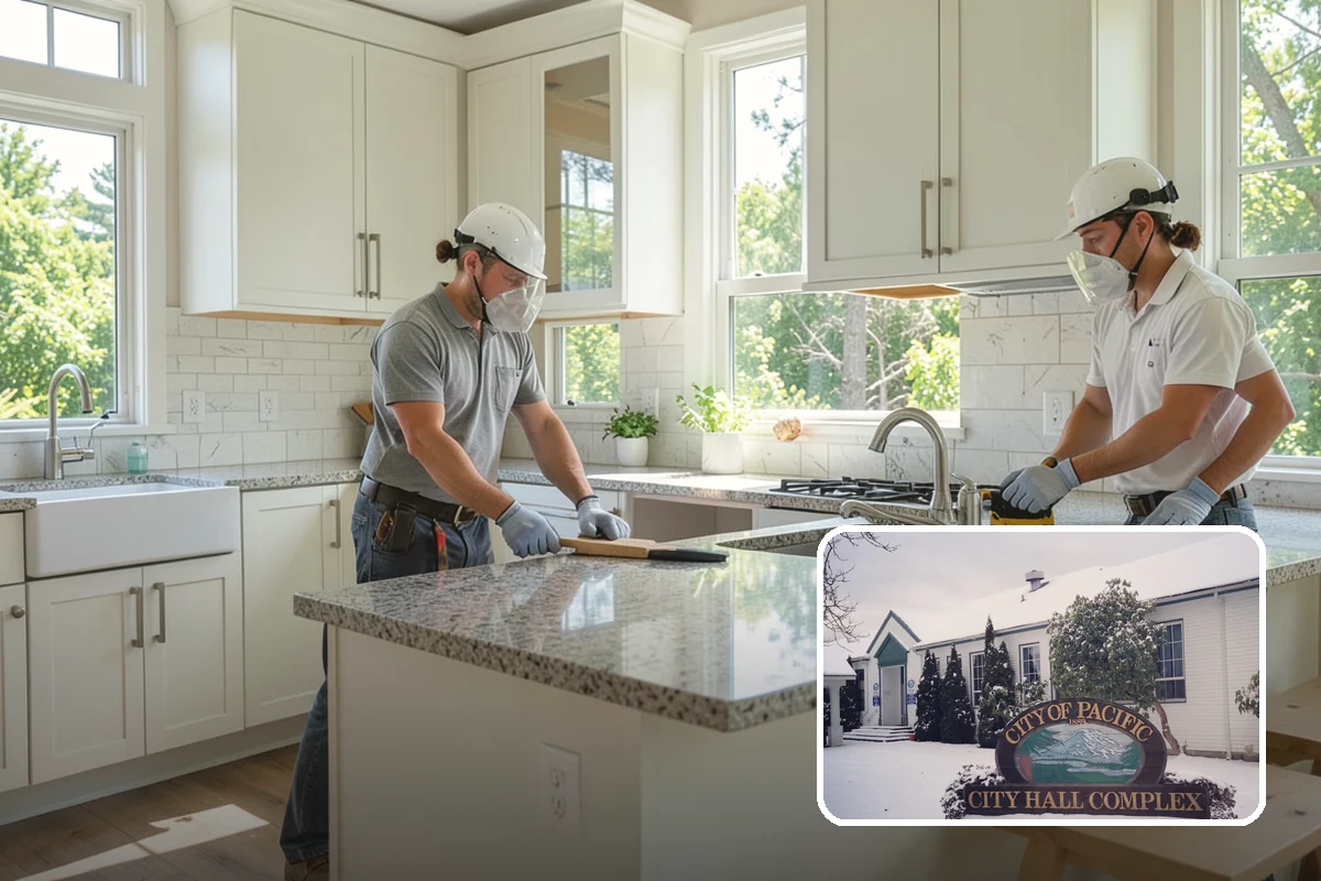 Wallpaper Removal in Pacific, King County, WA - Clean removal of paper and stubborn adhesive residue