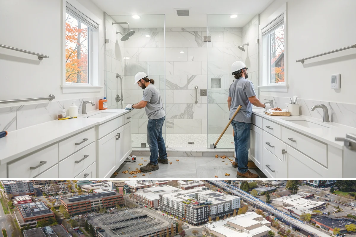 Wallpaper Removal in Redmond, King County, WA - Wallpaper removal is a year-round indoor job well suited to the wet season when you're spending more time inside.