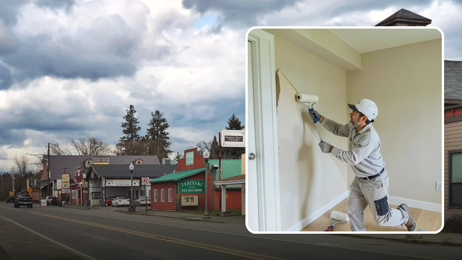 Wallpaper Removal in Roy, Pierce County, WA - Wallpaper removal takes down old paper and preps the walls for a clean paint or new finish.