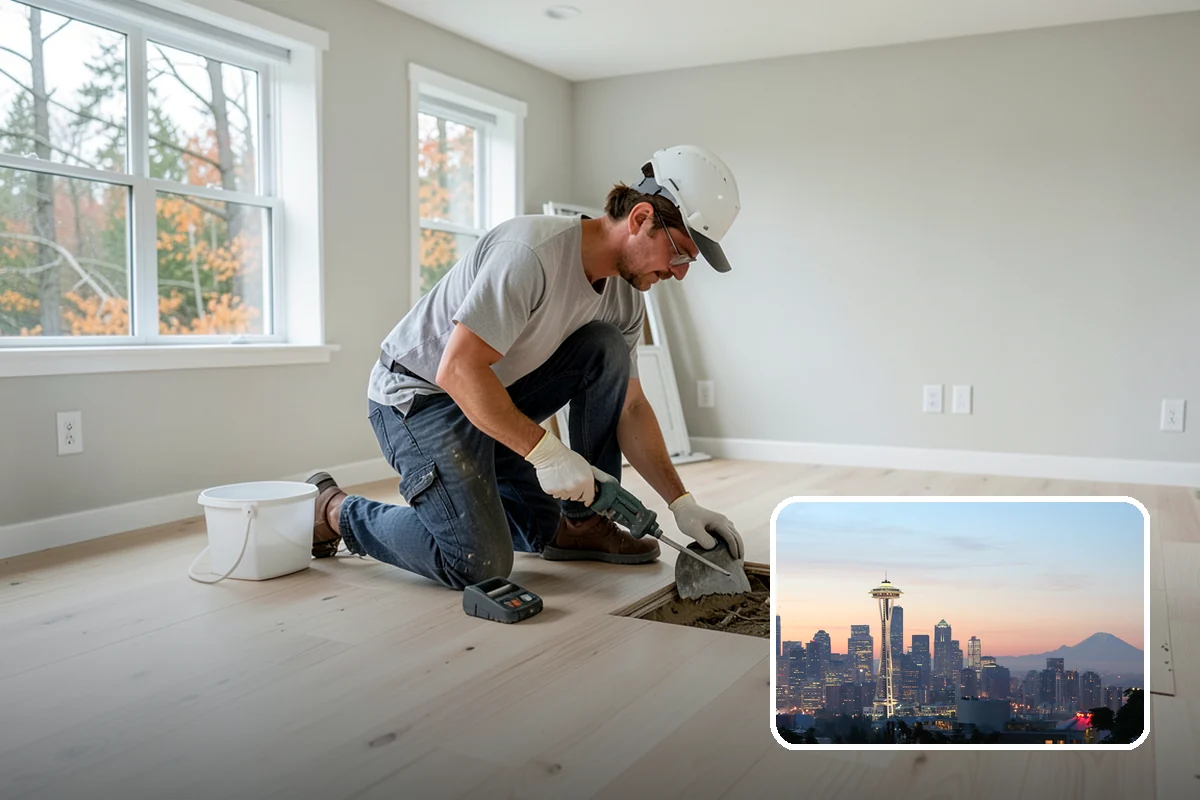 Wallpaper Removal in Seattle, King County, WA - Clean removal of paper and stubborn adhesive residue