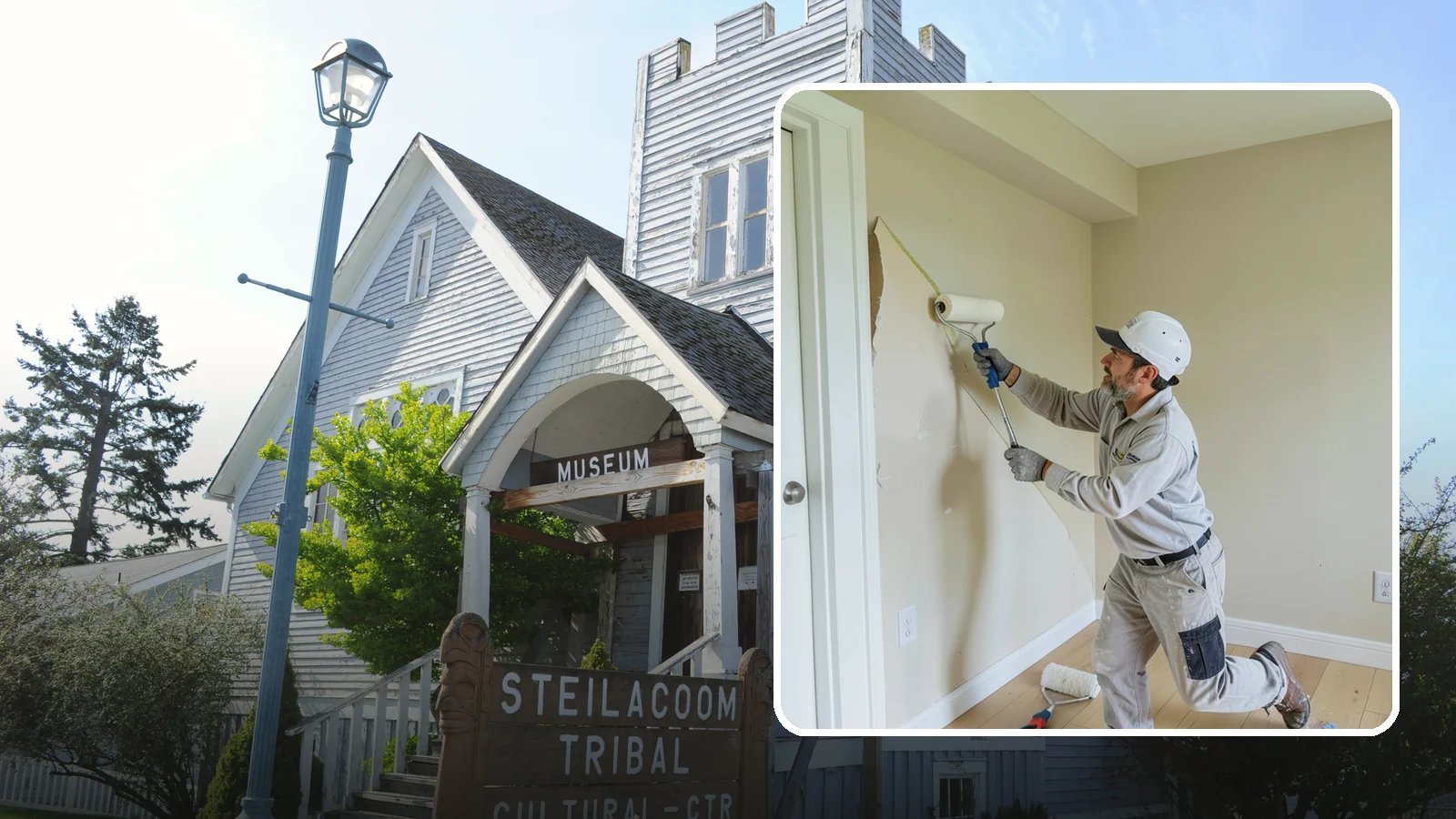 Wallpaper Removal in Steilacoom, Pierce County, WA - Wallpaper removal takes down old paper and preps the walls for a clean paint or new finish.