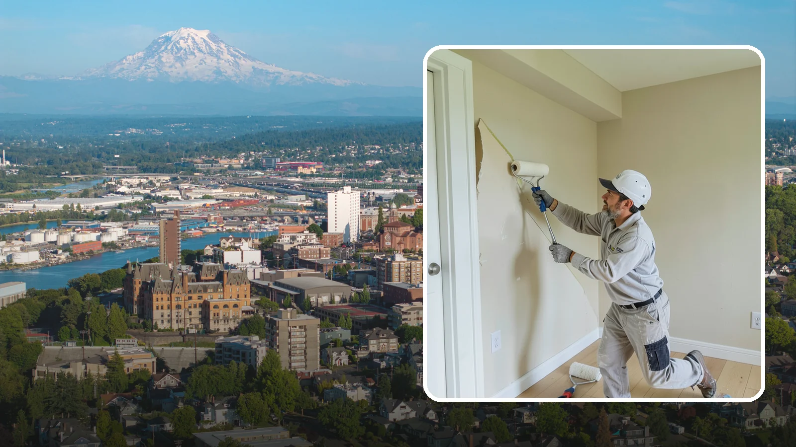 Wallpaper Removal in Tacoma, Pierce County, WA - Wallpaper removal takes down old paper and preps the walls for a clean paint or new finish.