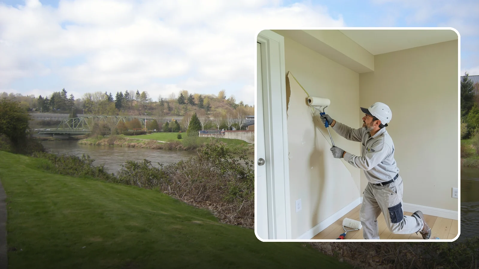 Wallpaper Removal in Tukwila, King County, WA - Wallpaper removal takes down old paper and preps the walls for a clean paint or new finish.