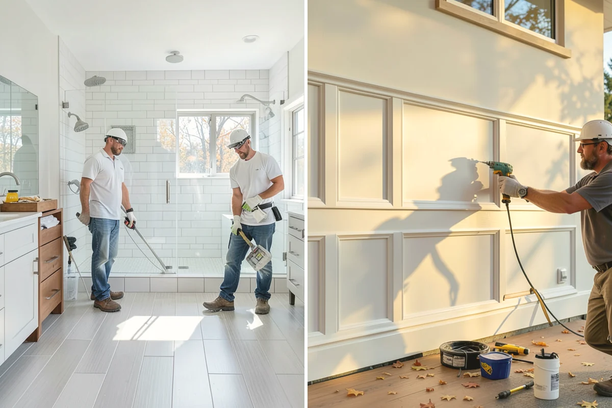 Wallpaper Removal in University Place, Pierce County, WA - Protect floors and trim and test a small area