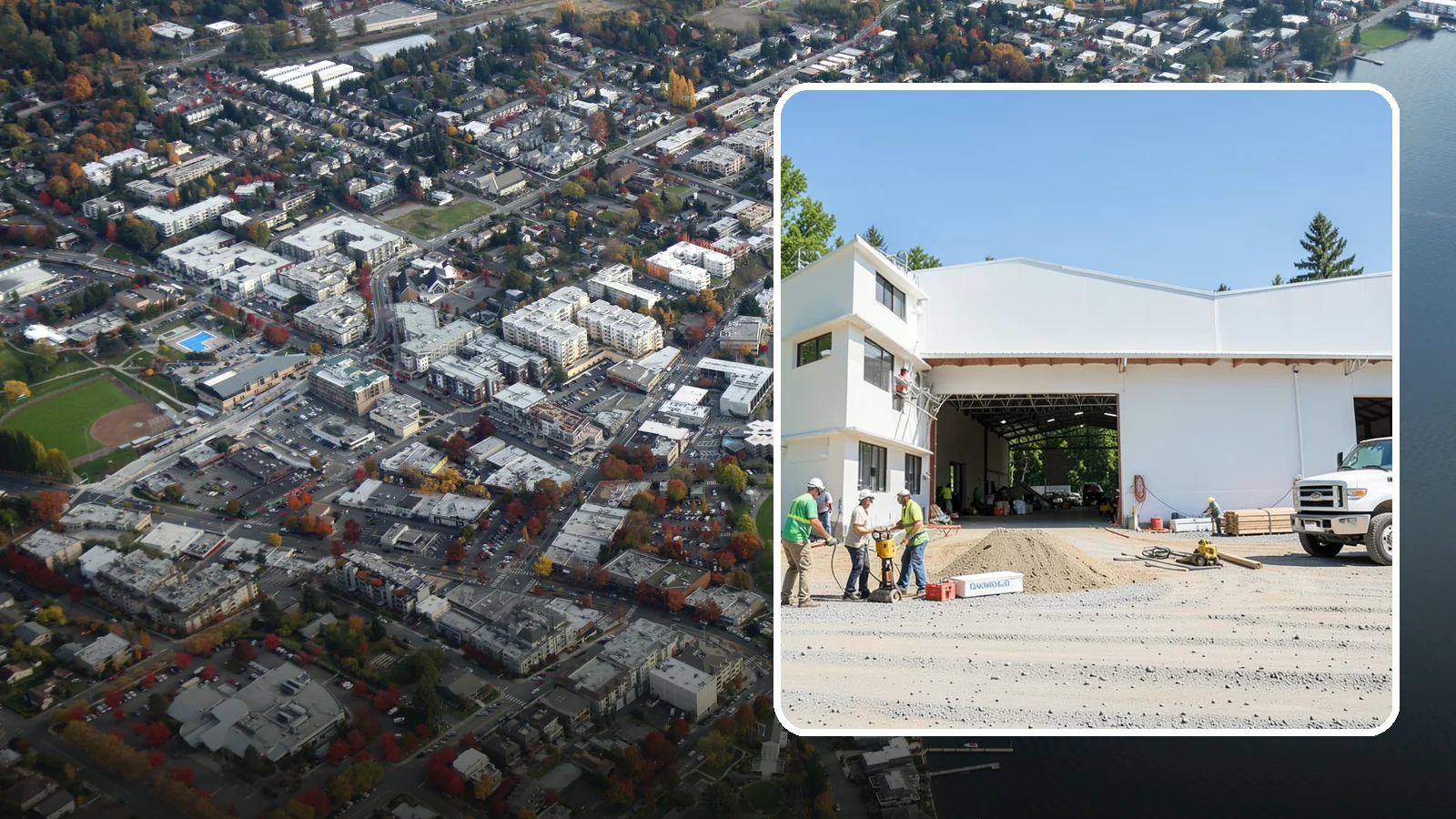 Warehouse Construction in Kirkland, King County, WA - Ground-up and expansion construction of warehouse and light-industrial buildings.