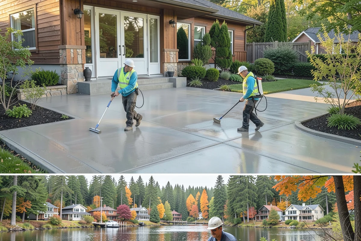 Warehouse Construction in La Conner, Skagit County, WA - Site work, slab pours, and shell erection are best scheduled for the drier summer months to keep the ground stable.
