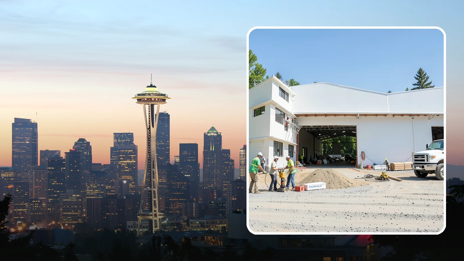 Warehouse Construction in Seattle, King County, WA - Ground-up and expansion construction of warehouse and light-industrial buildings.