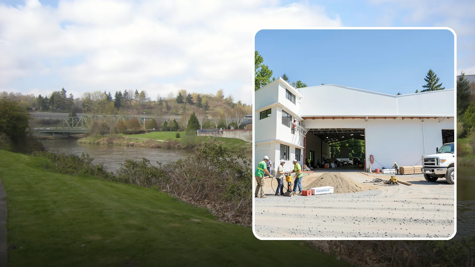 Warehouse Construction in Tukwila, King County, WA - Ground-up and expansion construction of warehouse and light-industrial buildings.