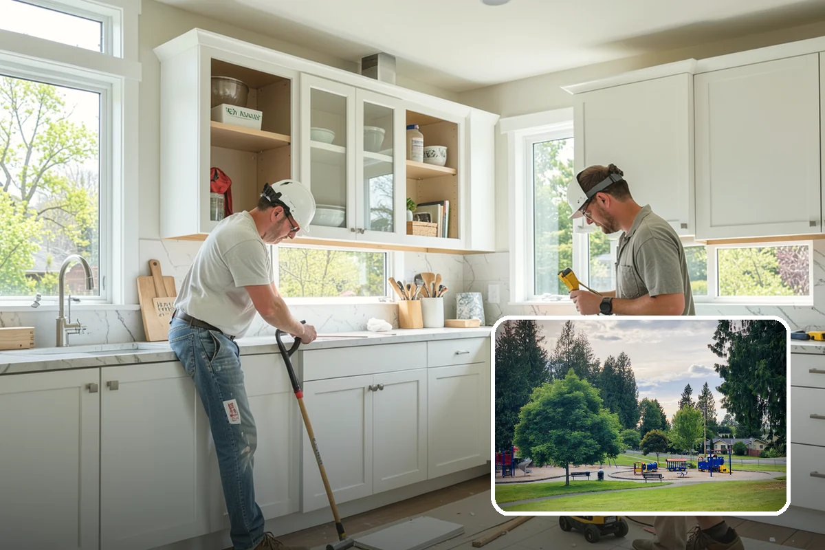 Water Damage Drywall Repair in Bonney Lake, Pierce County, WA - Removal of swollen, stained, or moldy board