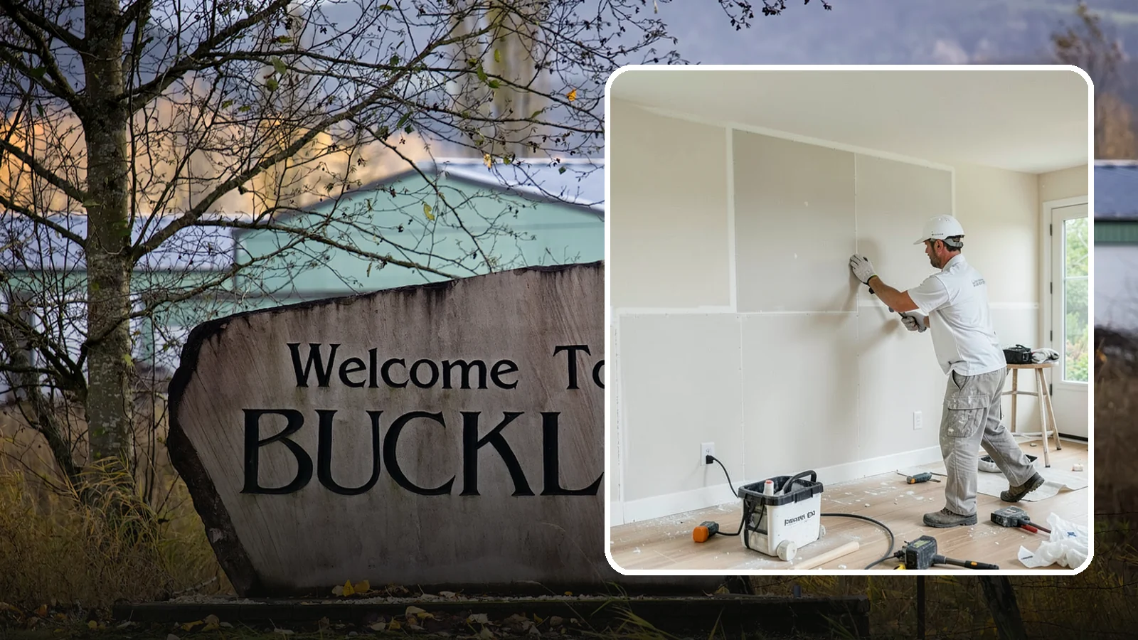 Water Damage Drywall Repair in Buckley, Pierce County, WA - Water damage drywall repair removes ruined board and restores walls after leaks or flooding.