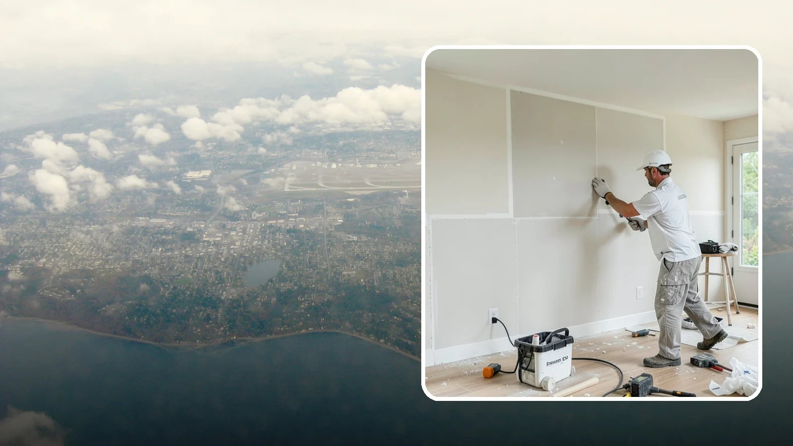 Water Damage Drywall Repair in Burien, King County, WA - Water damage drywall repair removes ruined board and restores walls after leaks or flooding.